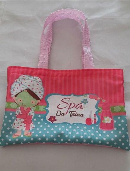 Sacolinhas Surpresa Personalizada de Tecido Tema Spa