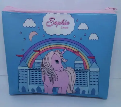Bolsinha Necessaire - Unicórnio azul