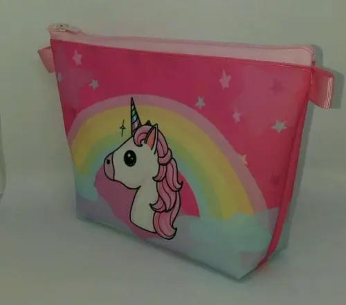 Bolsinha Necessaire - Unicórnio Rosa