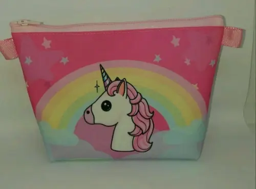 Bolsinha Necessaire - Unicórnio Rosa