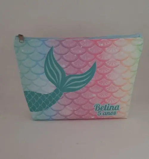 Bolsinha Nécessaire Lembrancinha Sereia Aniversario