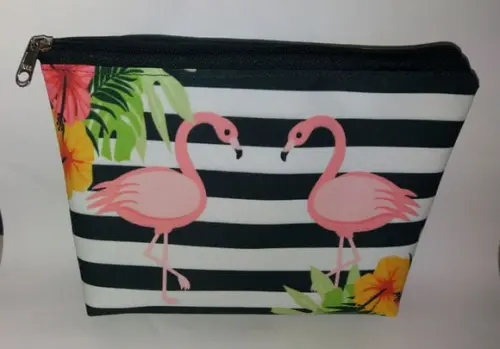 Bolsinhas Necessaire flamingos tropical