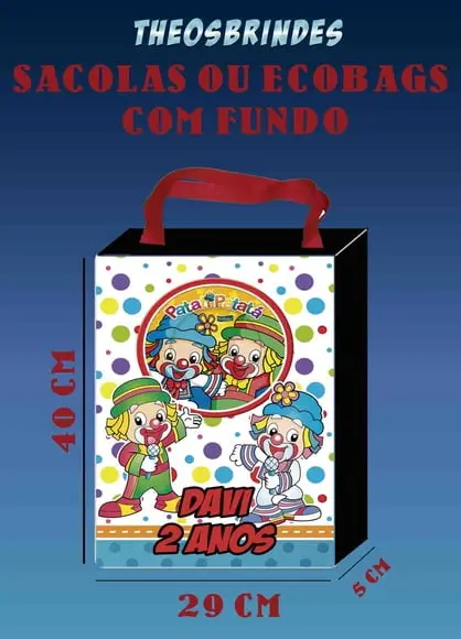 Eco bag Com Fundo Patati Patata Circo