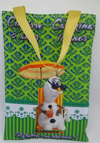 Ecobags ou Mochilas tema Frozen Forever