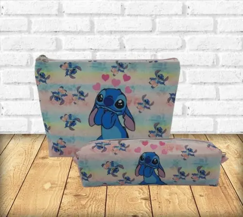 Kit 1 Nécessaire + 1 Estojo Lilo Stich