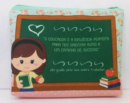 Kit 1 Necessaire + 1 Estojo Dia dos Professores