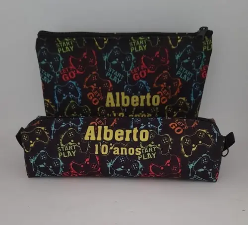 Kit 1 Necessaire 1 Estojo Tema Games