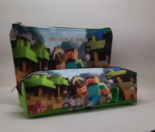 Kit 1 Nécessaire + 1 Estojo Minecraft