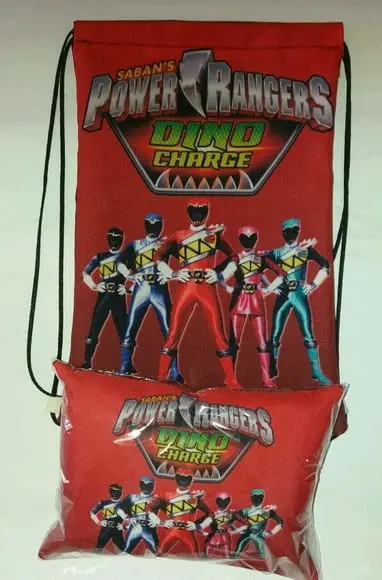 Kit mochilas + Almofadinha Power ranger