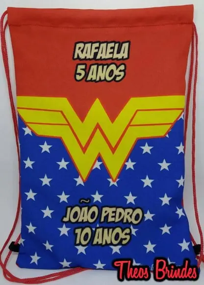 Mochilas herois - Mulher Maravilha