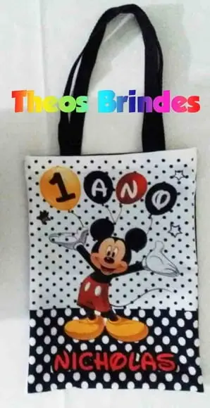 Mochilas ou Sacolas Mickey Festa 2