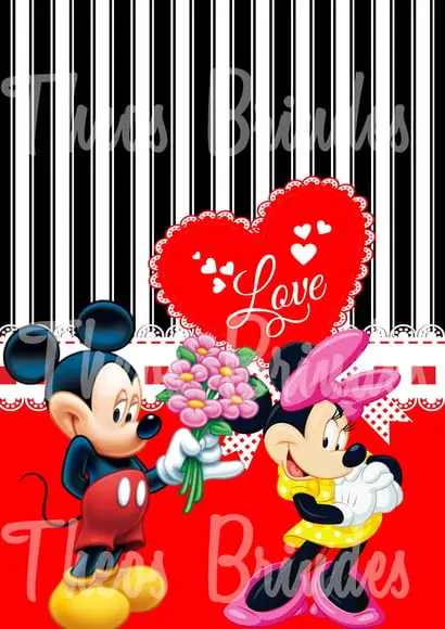 Mochilas ou Sacolas Tema Mickey Love 2