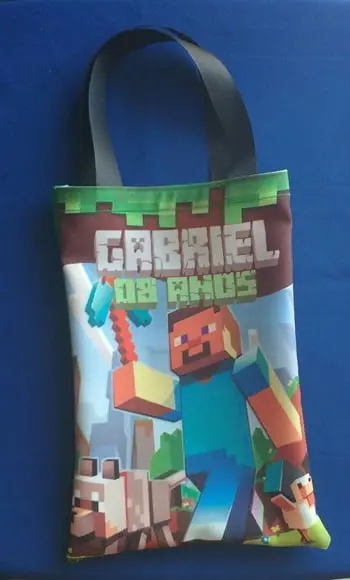 Mochilas ou Sacolas Tema Minecraft