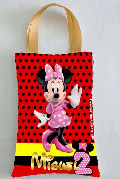 Mochilas ou Sacolas Tema Minnie