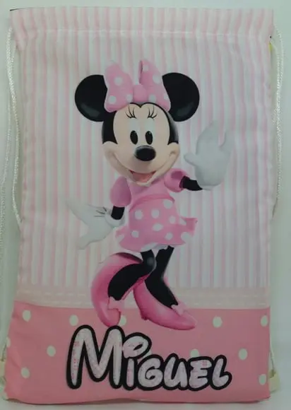 Mochilas ou Sacolas Tema Minnie Rosa
