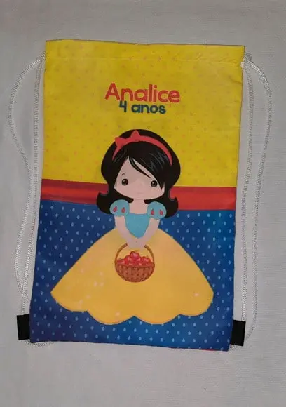 mochilas personalizada branca de neve