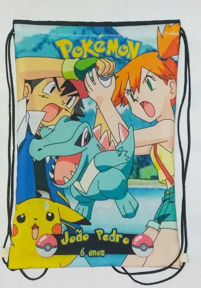 Mochilinha Personalizada Pokemon Picachu