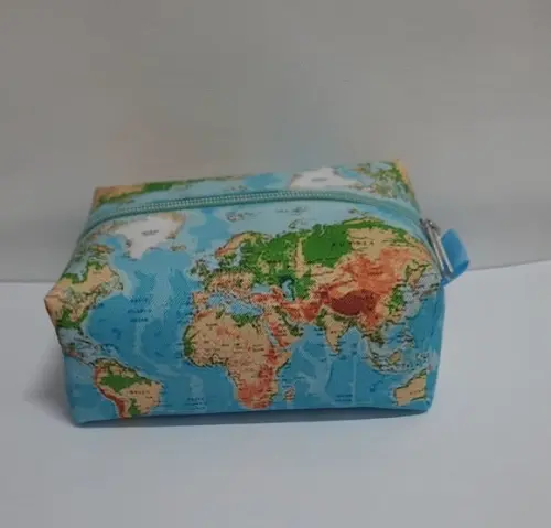 Necessaire Box P Mapas Mundi