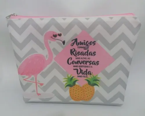 NECESSAIRE FLAMINGO CHEVRON