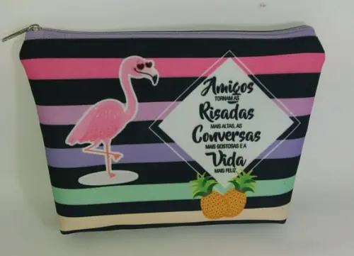 Nécessaire flamingos tropical