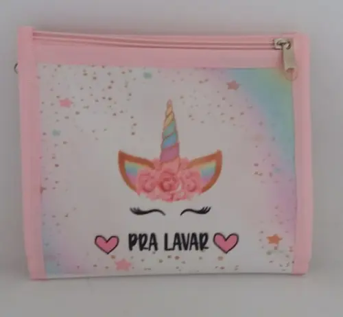 PORTA MÁSCARA LIMPAS E SUJAS UNICORNIO