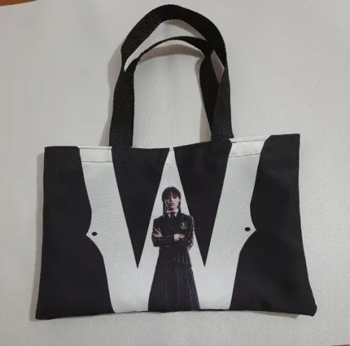 Sacola Ecobag Lembrancinha - Wandinha Aniversario