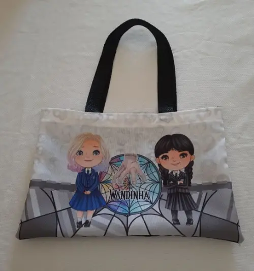 Sacola Ecobag Lembrancinha - Wandinha Aniversario
