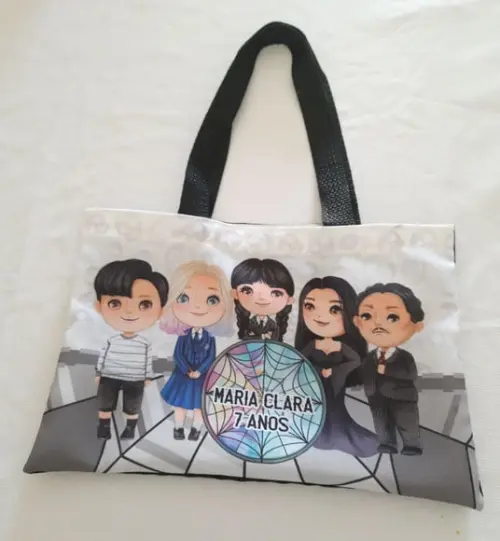 Sacola Ecobag Lembrancinha - Wandinha Aniversario