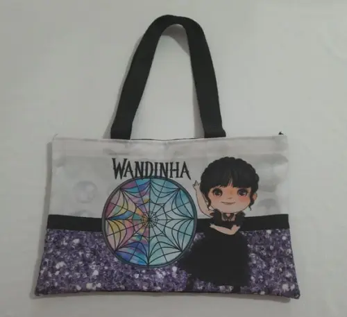 Sacola Ecobag Lembrancinha - Wandinha Aniversario