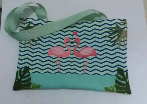 sacola flamingo tropical