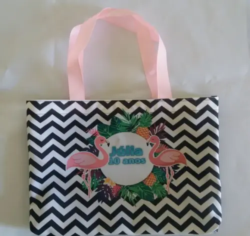 Sacolas flamingos tropical