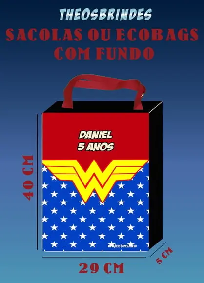 SAcolas ou Eco bag C/ Mulher Maravilha