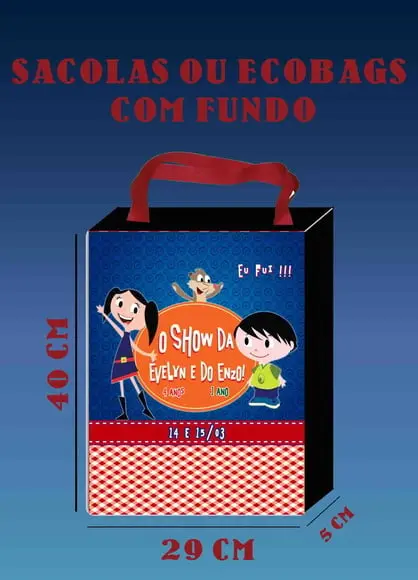 SAcolas ou Eco bag C/ Fundo Show da Luna