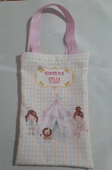 Sacolinha Tema Circo Rosa