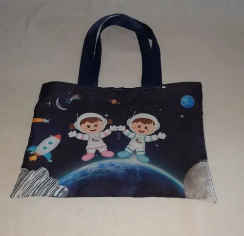 Sacolinhas Surpresa Personalizada de Tecido Tema Astronauta