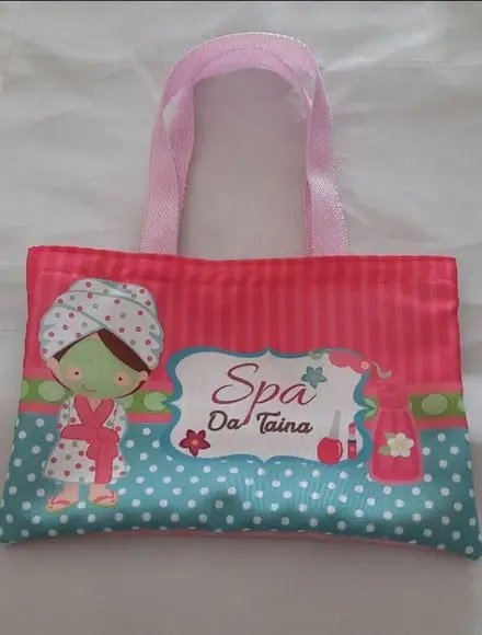 Sacolinhas Surpresa Personalizada de Tecido Tema Spa