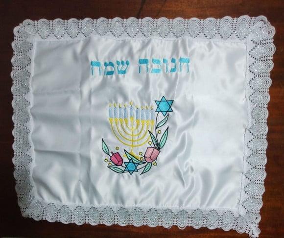 Toalha Decorada para Cobrir Bandeja - Chanukah