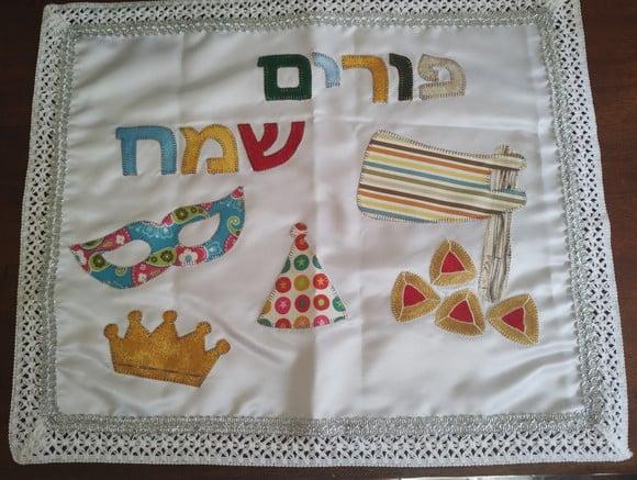 Toalha Decorada para Cobrir Bandeja - Purim