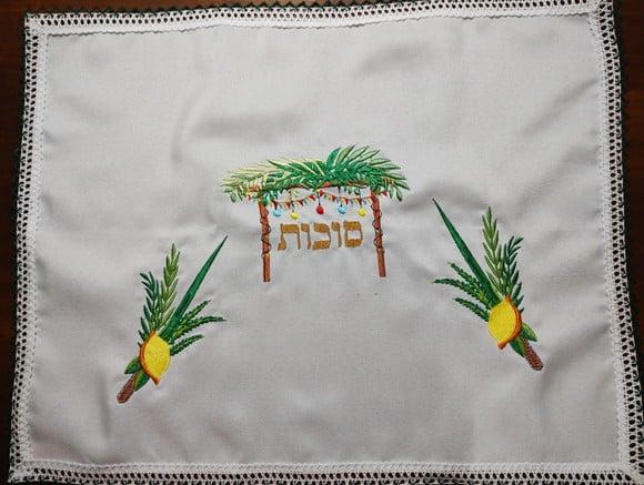 Toalha Decorada para Cobrir Bandeja - Sucot