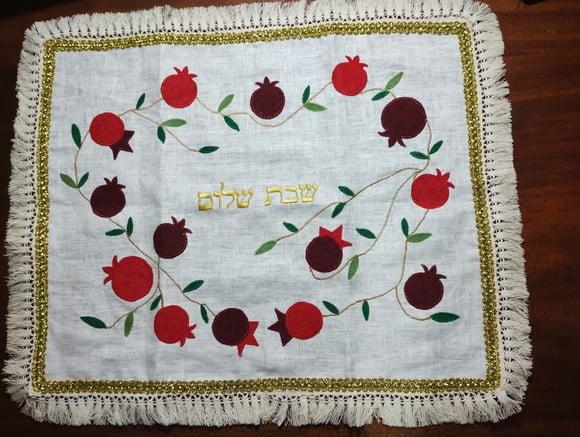 Toalha Decorada para Cobrir Bandeja - Shabat