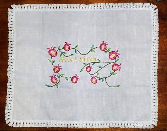 Toalha Decorada para Cobrir Bandeja -shabat