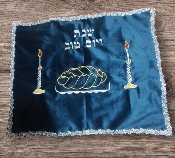 Toalha Decorada para Cobrir Bandeja -shabat
