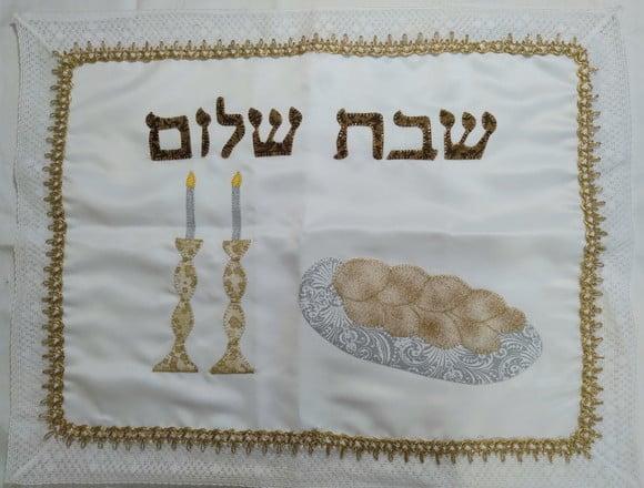Toalha Decorada para Cobrir Bandejao ou challah -shabat