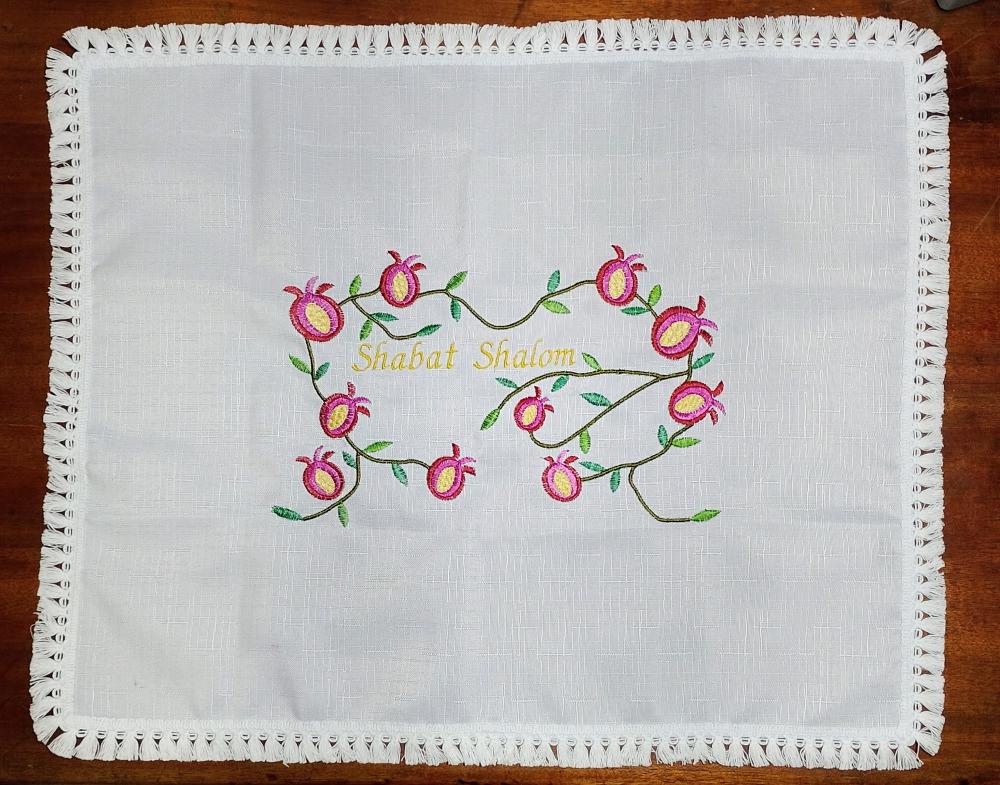 Toalha Decorada para Cobrir Bandeja -shabat