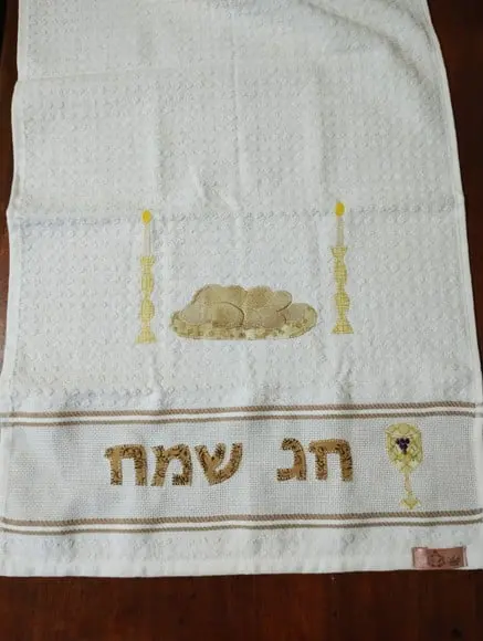 Toalha de Copa (pano de Prato) - Shabat