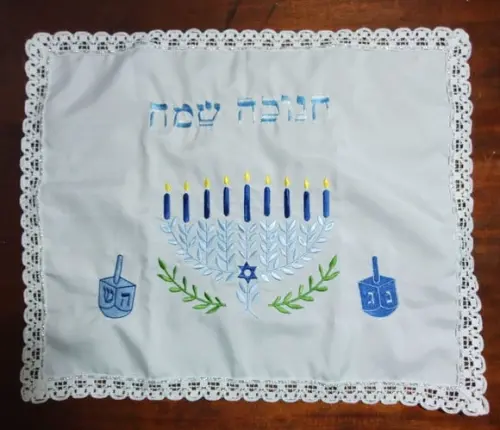 Toalha Decorada para Cobrir Bandeja - Chanukah