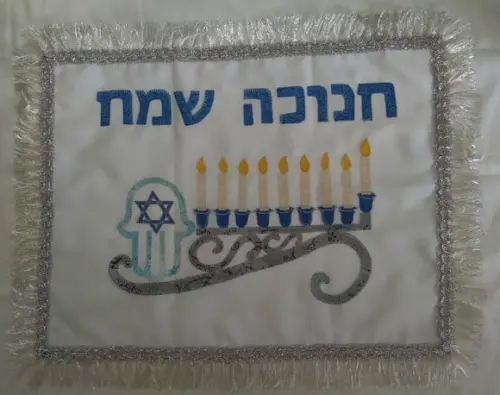 Toalha Decorada para Cobrir Bandeja - Chanukah