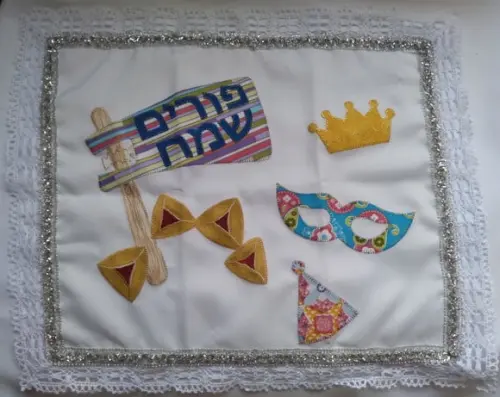 Toalha Decorada para Cobrir Bandeja - Purim