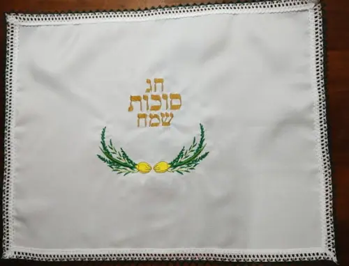 Toalha Decorada para Cobrir Bandeja - Sucot