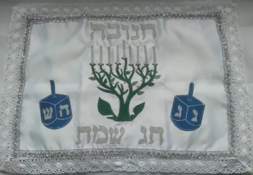 Toalha Decorada para Cobrir Bandeja - Chanukah